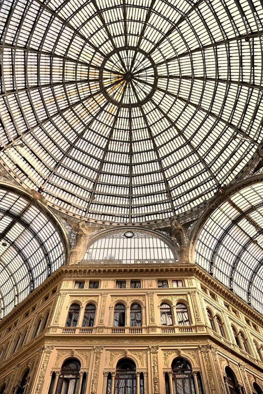 Galleria Umberto I roof dome, Naples, Campania, Italy, Europe