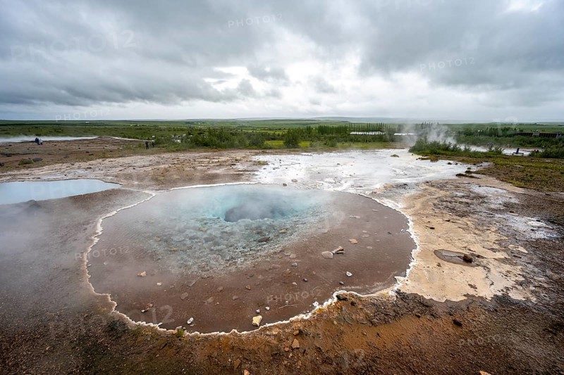 Hot spring, Haukadalur geothermal field, Golden Circle, South Iceland, Iceland, Europe