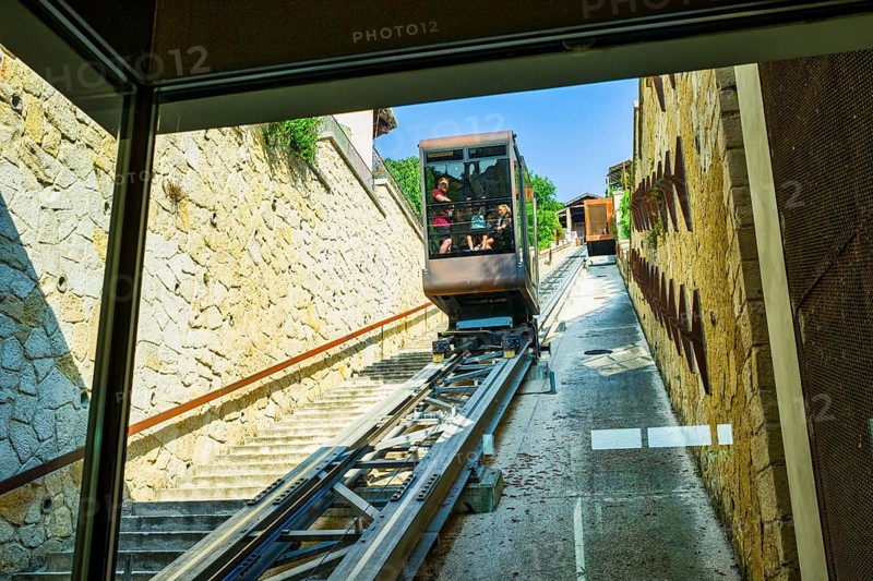 Funicular railway to Castel SanPietro, Verona, Veneto, Italy, Europe