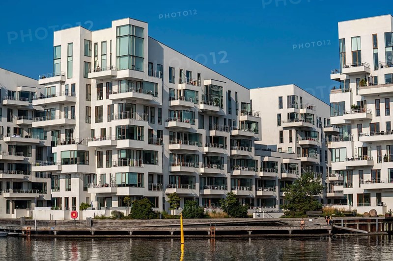 Residential buildings, apartment buildings, condominiums, at the harbour, Havneholmen, near Sydhavnen, Copenhagen, Denmark, Europe
