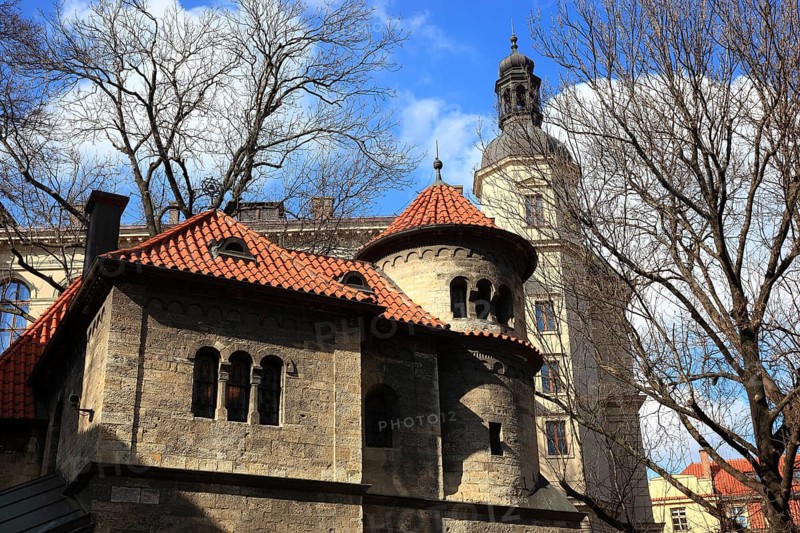 Klausen Synagogue, a profaned synagogue next to the Old Jewish Cemetery in the former Jewish quarter of Josefstadt in Prague, Czech Republic, Europe