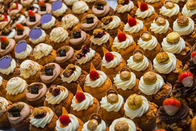 Tartlets, pastry, confectionery, pastry shop, display, Antwerp, Belgium, Europe