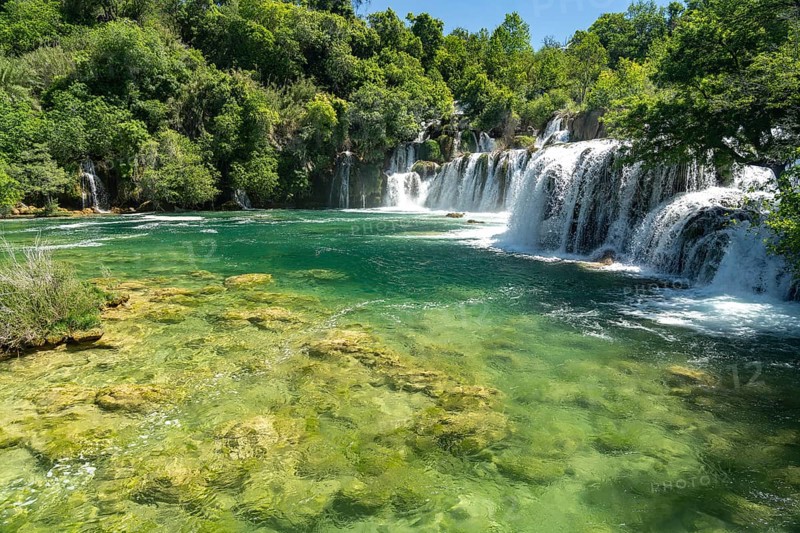 The Skradinski Buk waterfall in Krka National Park, Croatia, Europe