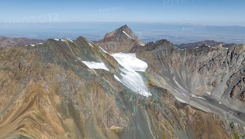 Mountain, 4000m with glacier, Tien Shan, Kyrgyzstan, Asia