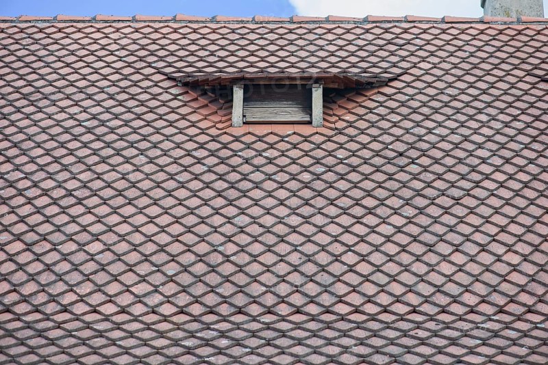 Roof with historic dormer window, Bamberg, Upper Franconia, Bavaria, Germany, Europe