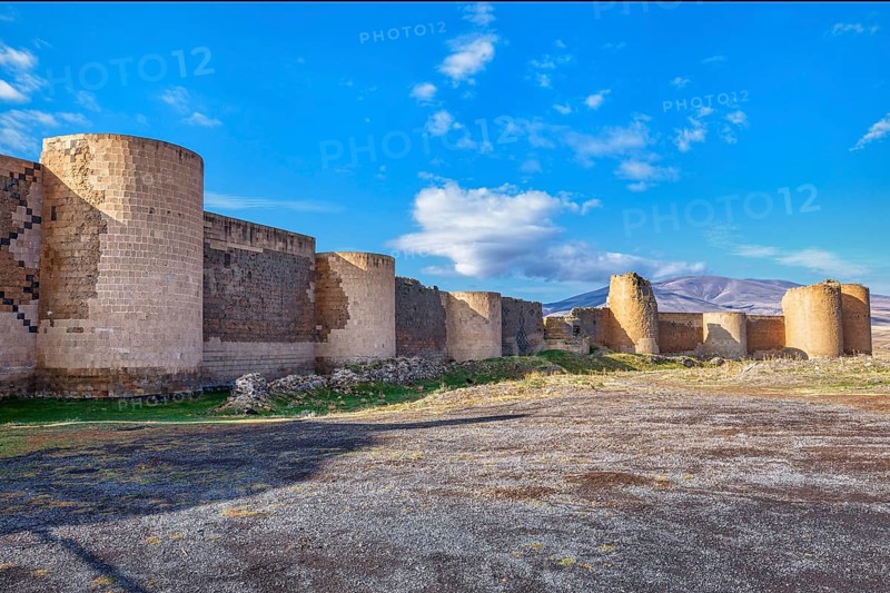 City walls encircling the Ani Archaeological site, Kars, Turkey, Asia