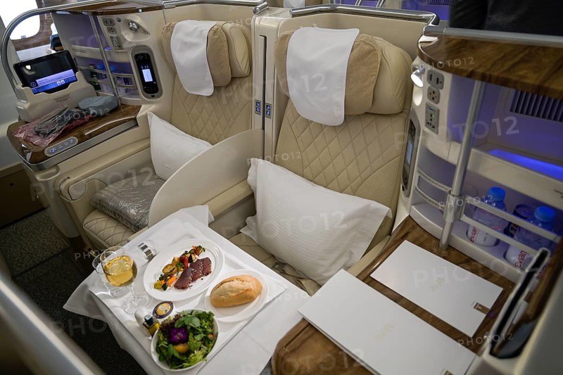 Appetiser, Meal, Business Class, Emirates Airbus A380