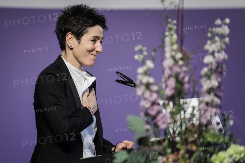 Dunja Hayali, journalist and TV presenter, photographed at the DSI Talisman Award ceremony in Berlin, 12 March 2024. With the Talisman Award, the Deutschlandstiftung Integration honours people who have rendered outstanding services to the cohesion of our society through their commitment. Photographed on behalf of the Federal Foreign Office