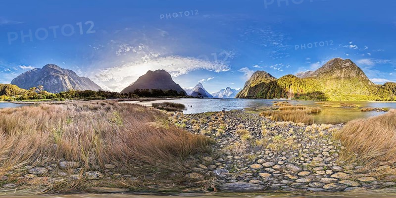 Milford Sound, Fiordland National Park, Panorama, Neuseeland