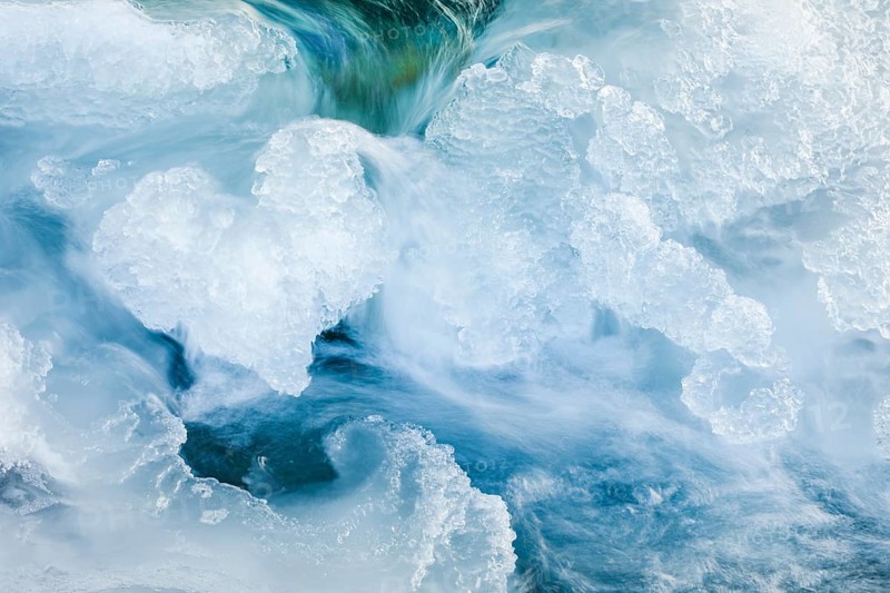 Heart-shaped ice detail, Graubünden, Switzerland, Europe