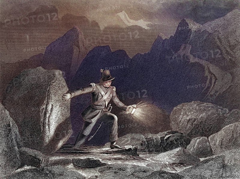 American engineer delivering dispatches, Historical, digitally restored reproduction from a 19th century original, Record date not stated