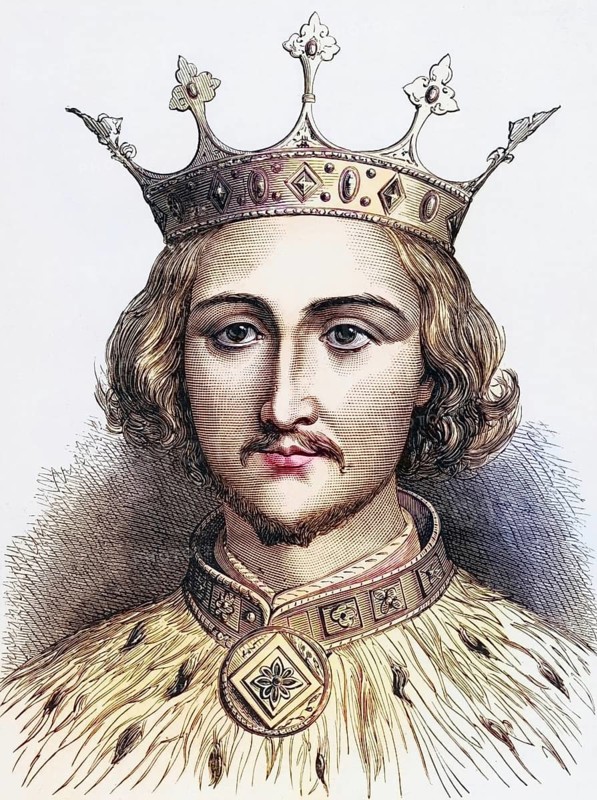 Richard II (1367-1400), King of England since 1377, forced to abdicate in September 1399 in favour of Henry Bolingbroke (Henry IV), died, probably murdered, at Pontefract Castle in early 1400, member of the Plantagenet dynasty, Historical, digitally restored reproduction from a 19th century original, Record date not stated