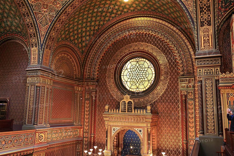 Interior view, Spanish Synagogue in the Josefstadt district of Prague, Czech Republic, Europe