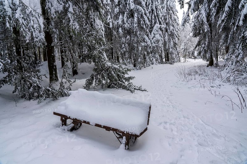 Winter in Sauerland, Hochsauerlandkreis, at Kahler Asten, near Winterberg, few tourists, visitors, during the lockdown in January 2021, North Rhine-Westphalia, Germany, Europe