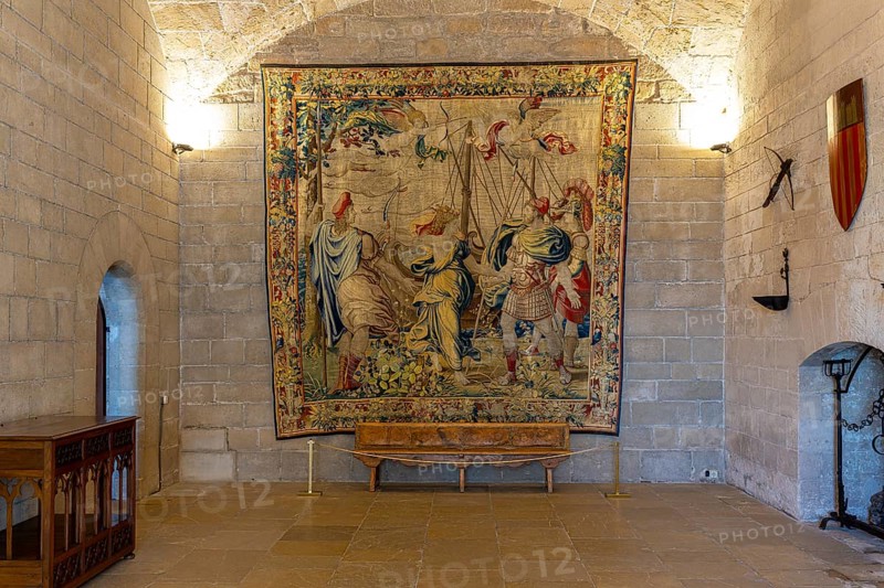 Interior design, Royal Palace Alumdaina, Palma de Majorca, Spain, Europe