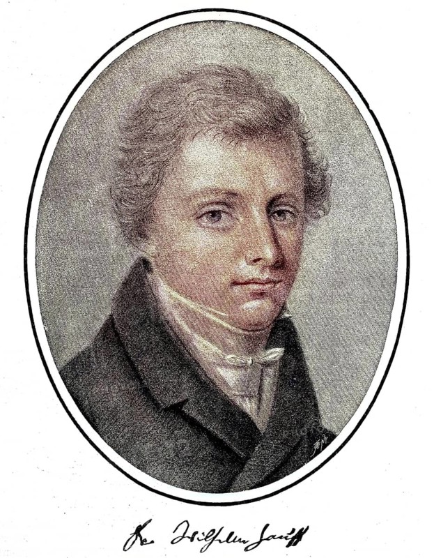 Wilhelm Hauff, born 29 November 1802 - 18 November 1827, was a German writer of the Romantic period, digital reproduction of an original from the 19th century