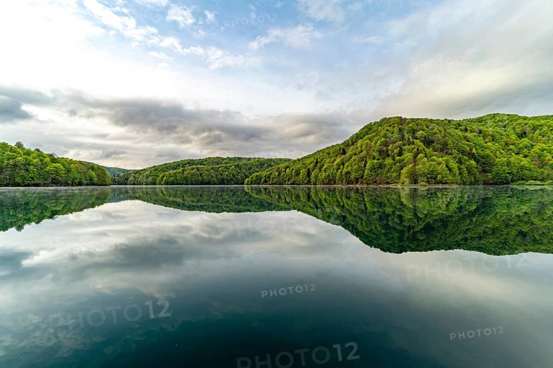 The largest lake Kozjak in Plitvice Lakes National Park, Croatia, Europe