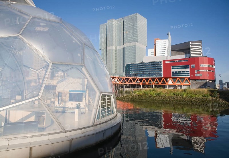 The Floating Pavilion experiment in sustainable architecture and Climate Proof Development, Rotterdam, Netherlands designed by Deltasync and PublicDomain Architects