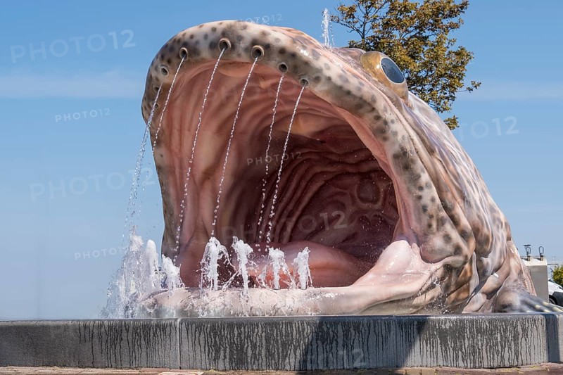 Fish fountain by Mark Dion, Stavoren, Province of Friesland, Nielerland