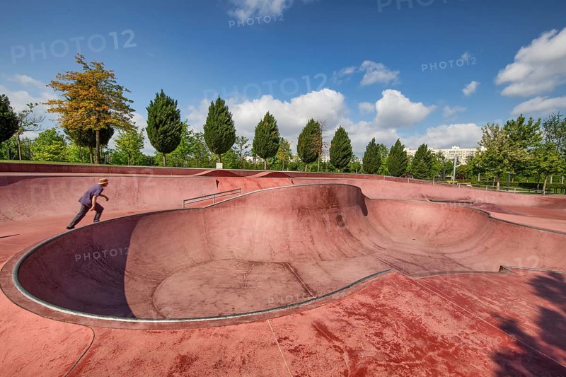 Skateboard playground. Park Galitskogo. Krasnodar. Russia