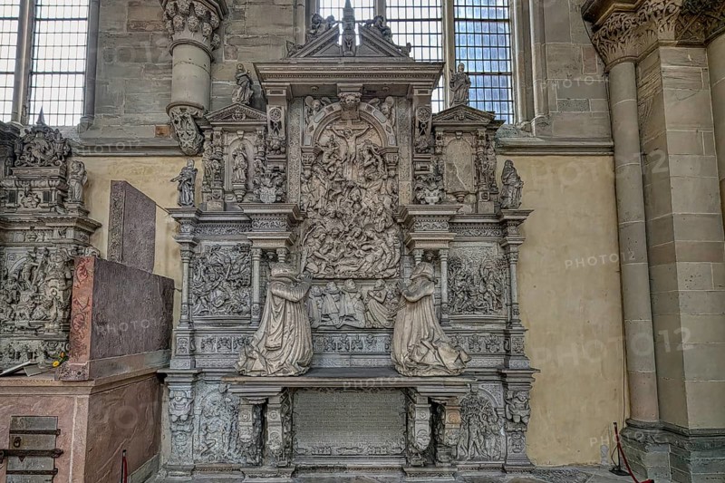 Magdeburg cathedral, Stone Epitaph, Magdeburg, Saxony Anhalt, Germany, Europe
