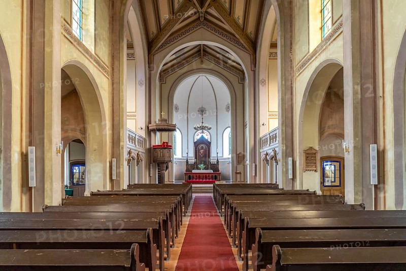 Interior of the Feldberg town church, Feldberg Lakeland, Mecklenburg-Western Pomerania, Germany, Europe