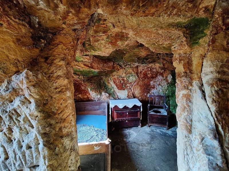Cave flats in Langenstein, district of Halberstadt, Harz county, Saxony-Anhalt, Germany, Europe