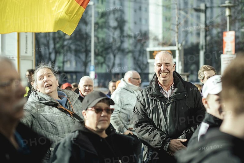 Demonstrators at the final rally of Beatrix von Storch and the AfD in the Bundestag election campaign in Lichtenberg, Berlin, Germany, Europe