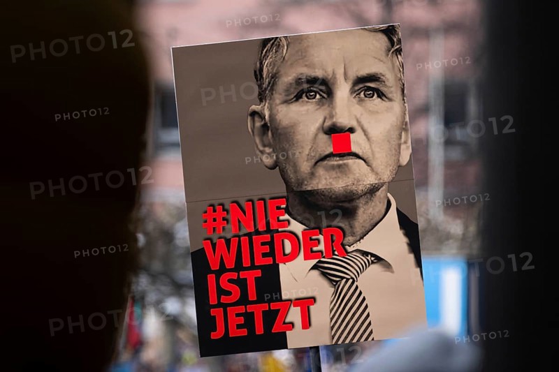 Around 20, 000 people gathered on the Römerberg in Frankfurt am Main on 20 January 2024 to demonstrate against the AfD and right-wing extremism, Römerberg, Frankfurt am Main, Hesse, Germany, Europe