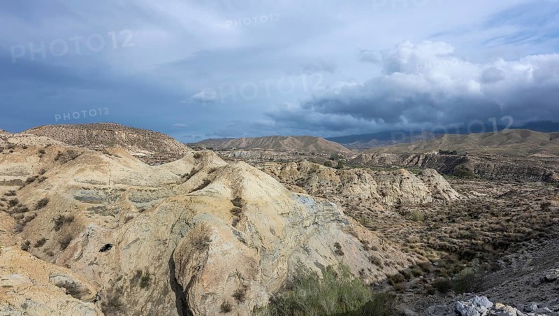 Desierto de Tabernas (Tabernas Desert) near the western village of Fort Bravo or Texas Hollywood, Almeria, Spain, Europe