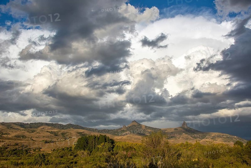 Cloudy atmosphere in Lanin National Park, Patagonia, Argentina, South America