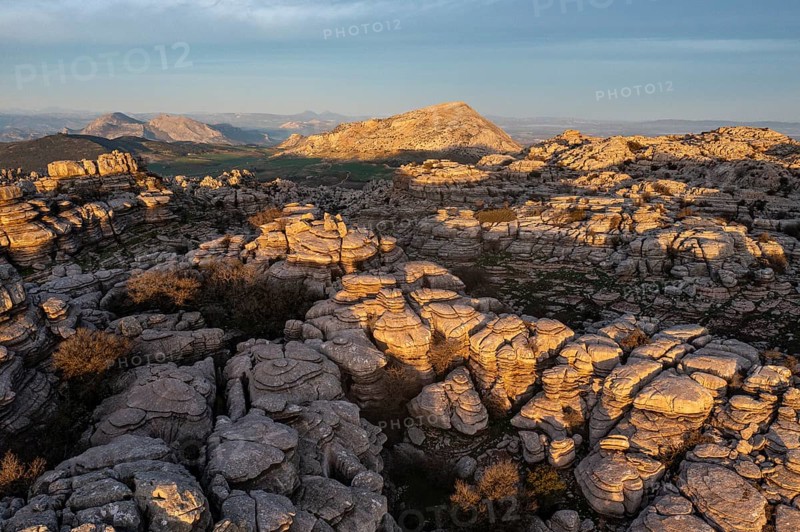 Bizarre limestone rock formations, El Torcal nature reserve, Torcal de Antequera, Malaga province, Andalusia, Spain, Europe