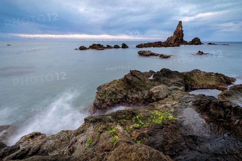Rocky coast, Cabo de Gata-Nijar Natural Park, Almeria, Andalusia, Spain, Europe