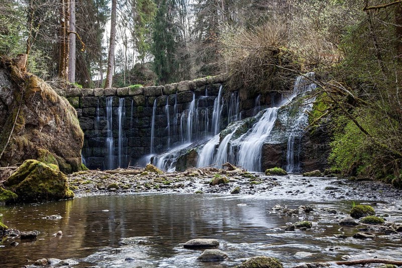Gerats Waterfall, Gerats, Rettenberg, Oberallgäu, Allgäu, Bavaria, Germany, Europe