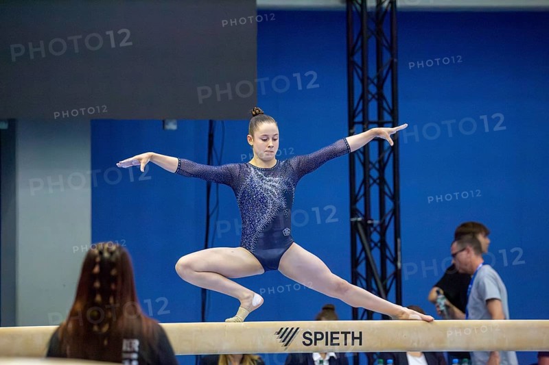 Olympic qualification in apparatus gymnastics in Rüsselsheim Picture: Marlene Gotthardt on the balance beam