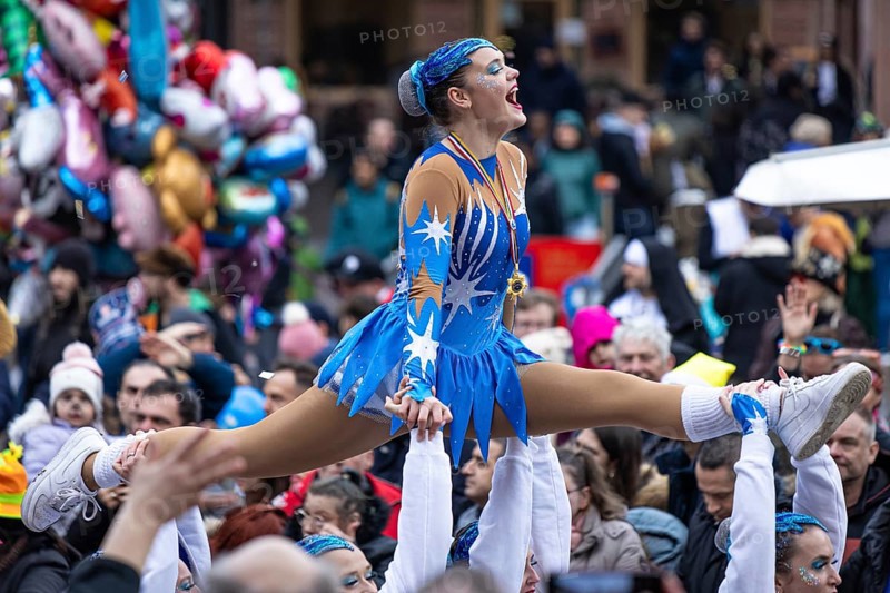The Frankfurt carnival parade will pass through the Römerberg in Frankfurt am Main on 11 February 2024, Römerberg, Frankfurt am Main, Hesse, Germany, Europe