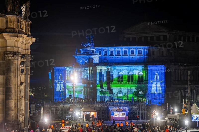 Only concert in Germany in 2024 in front of the Semperoper in Dresden. The legendary techno and electro pioneers power plant are playing a single concert in Germany this year, power plant Konzert Dresden, Dresden, Saxony, Germany, Europe