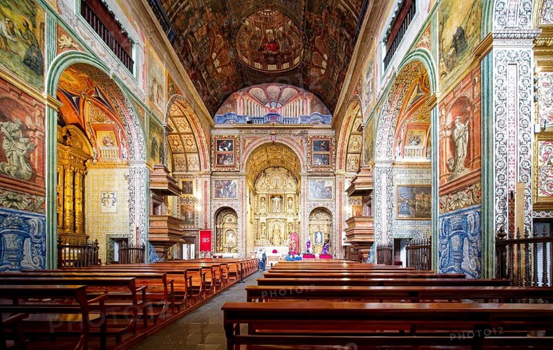 Church of São João Evangelista, Igreja do Colégio, Jesuit College, Jesuit Church, interior view with the main altar, Funchal, Madeira, Portugal, Europe
