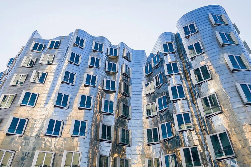 Building, Frank O. Gehry, Media Harbour, Harbour, Düsseldorf, North Rhine-Westphalia, Germany, Europe