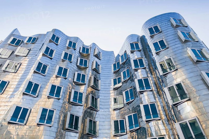 Building, Frank O. Gehry, Media Harbour, Harbour, Düsseldorf, North Rhine-Westphalia, Germany, Europe