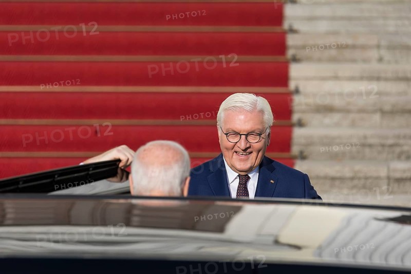 Joe Biden (46th President of the United States) is received by Frank-Walter Steinmeier (President of the Federal Republic of Germany) at Bellevue Palace, Berlin, 18 October 2024