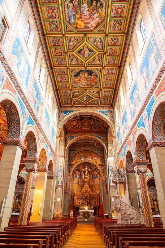 Interior of St. Mary's Church in the old town of Gengenbach in the Black Forest, Germany, Europe