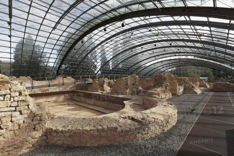 Roman bath ruins Badenweiler, swimming pool remains, spa town Badenweiler, Black Forest, Markgräflerland, Baden-Württemberg, Germany, Europe
