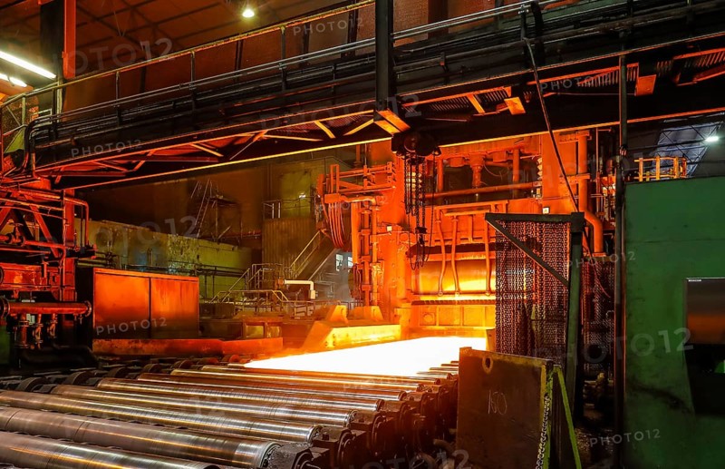 ThyssenKrupp Steel, steel production in the Duisburg-Hüttenheim heavy plate plant, Duisburg, Ruhr area, North Rhine-Westphalia, Germany, Europe