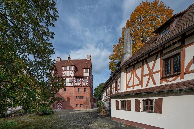 Hallerschloss, already mentioned around 1200, Kirchenberg 11, Nuremberg-Mögeldorf, Middle Franconia, Bavaria, Germany, Europe