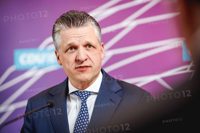 Press statement with Thorsten Frei, First Parliamentary Secretary of the CDU/CSU parliamentary group, in Berlin, 23 April 2024, Berlin, Germany, Europe