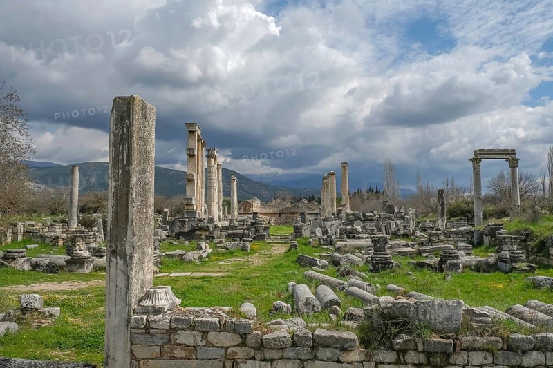 Excavation site site of the ancient city of Aphrodisias, today's city of Geyre, Karacasu, Aydin, Western Turkey, Turkey, Asia