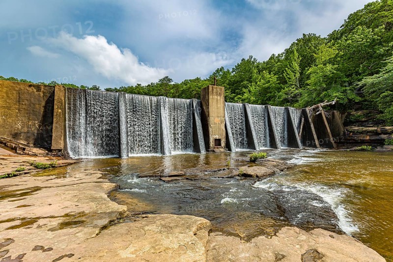 A. Miller dam on the Little River at Desoto State park near Mentone, Alabama, USA, North America