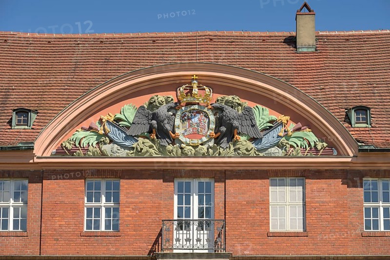 Coat of arms entrance, Citadel, Spandau, Berlin, Germany, Europe