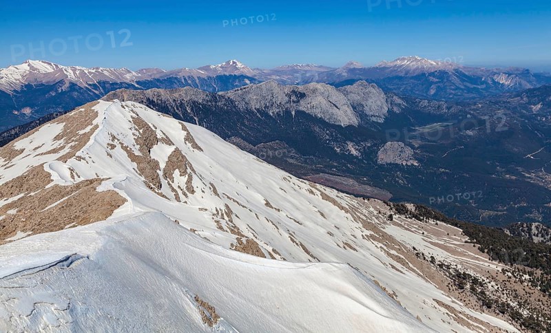 View from Tahtali Dagi over the Taurus Mountains, Turkey, Asia